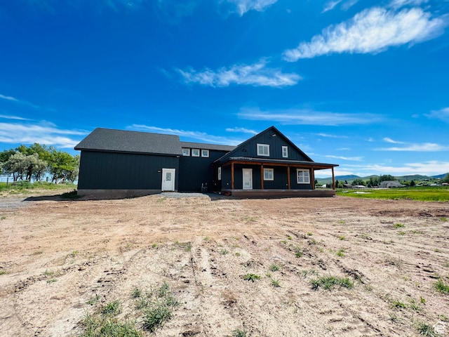 295 E 2nd N, Paris, ID 83261 - view of front of property with covered porch and a mountain view