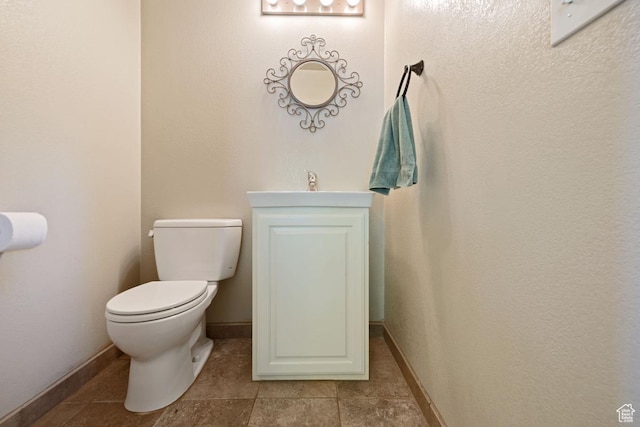 105 S 500 E, Salem, UT 84653 - half bath with toilet, baseboards, tile patterned flooring, and a sink