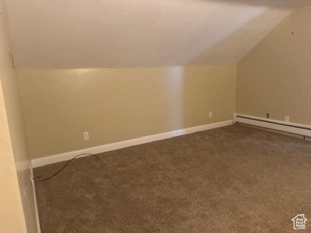 105 S 500 E, Salem, UT 84653 - bonus room with lofted ceiling, dark colored carpet, baseboard heating, and baseboards