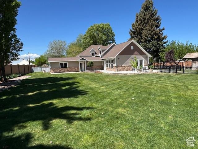 105 S 500 E, Salem, UT 84653 - rear view of property featuring stone siding