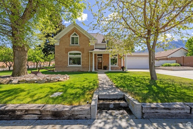 105 S 500 E, Salem, UT 84653 - traditional-style home with brick siding, driveway, and a garage