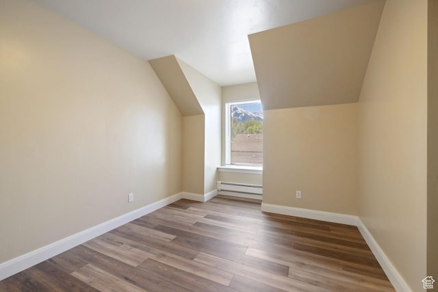 105 S 500 E, Salem, UT 84653 - bonus room with a baseboard heating unit, wood finished floors, vaulted ceiling, and baseboards