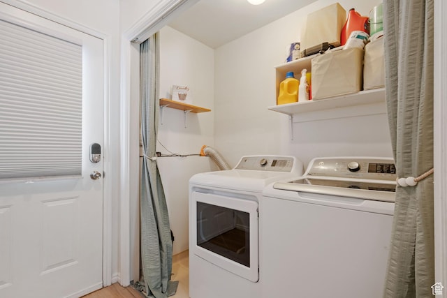 228 W 470 S, American Fork, UT 84003 - laundry area with washer and clothes dryer and light wood-style floors