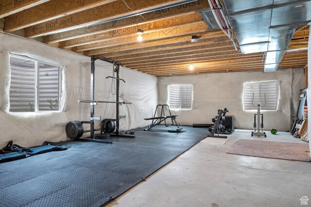 view of exercise area