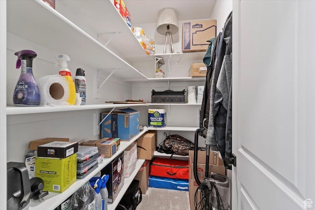 view of storage room
