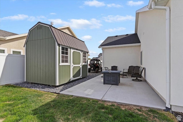 view of shed