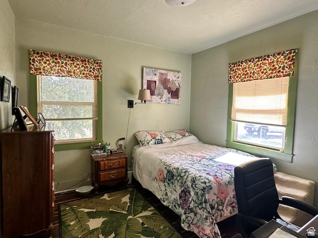 bedroom featuring multiple windows