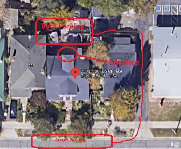 map / location with property parcel outlined