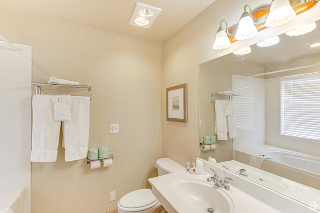 40 N Christa Cir, Garden City, UT 84028 - full bath with a sink, toilet, a tub to relax in, and a shower