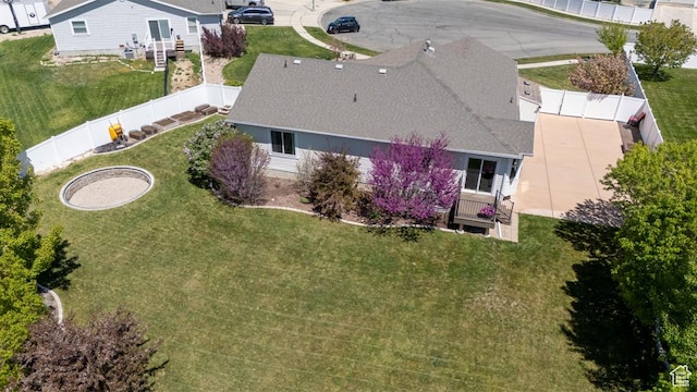 view from above of property