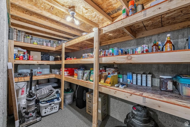 view of storage area