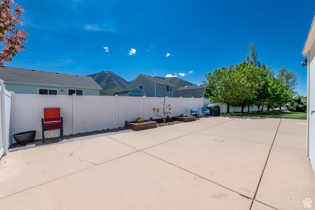 view of patio with a fenced backyard