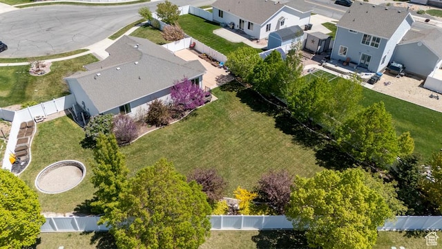 aerial view of residential area