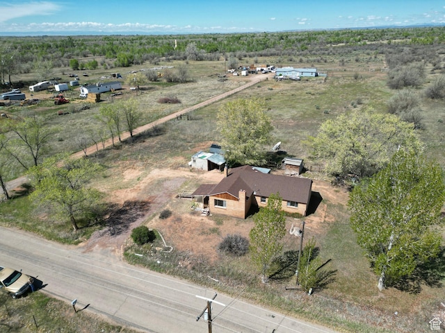 aerial view of property's location featuring rural landscape