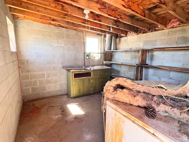 view of basement