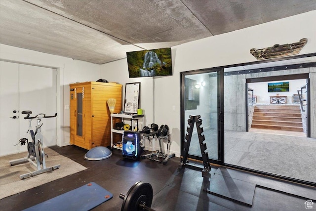 view of workout area