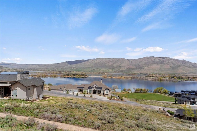 water view with mountains