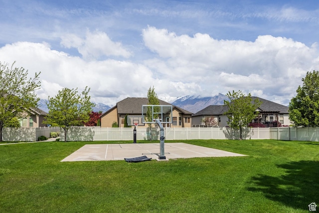 view of sport court featuring basketball court