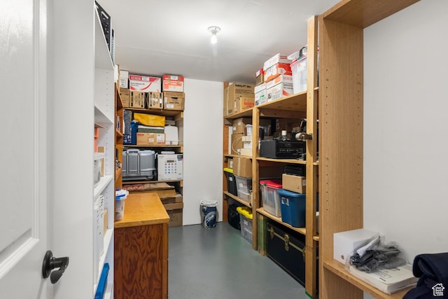 view of storage area