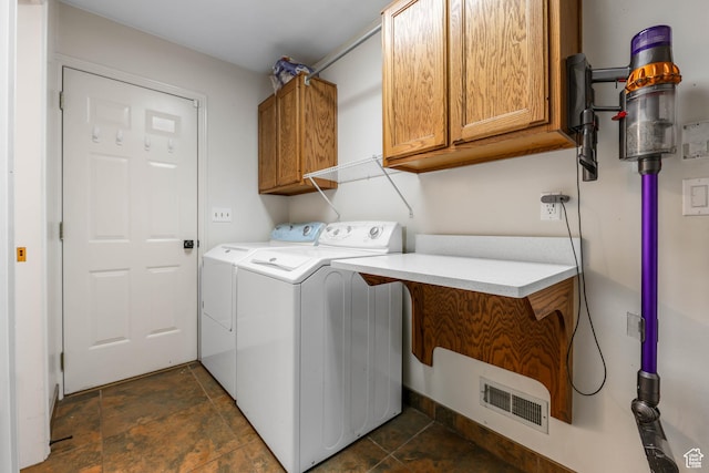 1888 W 1520 N, Clinton, UT 84015 - laundry room with washer and dryer, cabinet space, and stone tile flooring