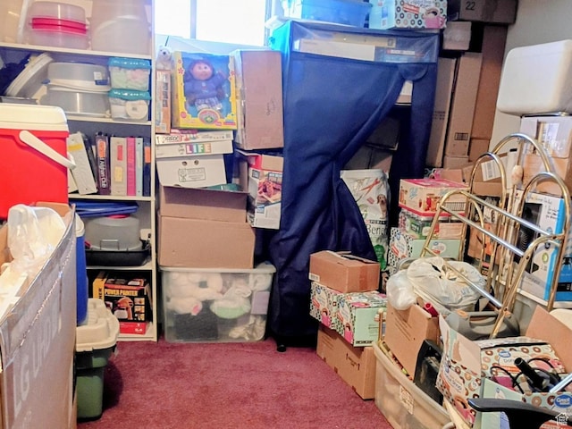 view of storage area