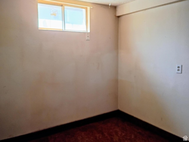 view of spare room
