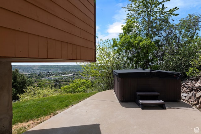 2456 E Bonneville Ter, South Ogden, UT 84403 - view of patio featuring a hot tub
