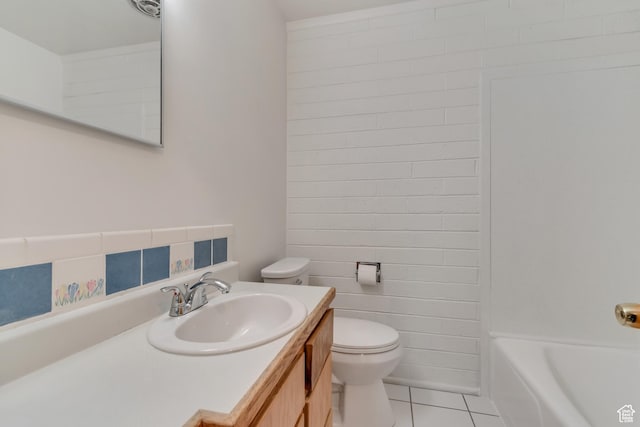 3400 S 2000 E, Millcreek, UT 84109 - full bathroom with toilet, tile patterned floors, and vanity