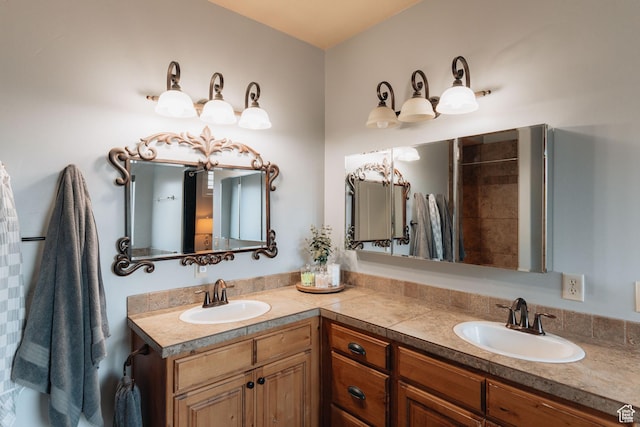 1866 N Matchstick Way, Cedar City, UT 84721 - bathroom with double vanity and a shower with curtain