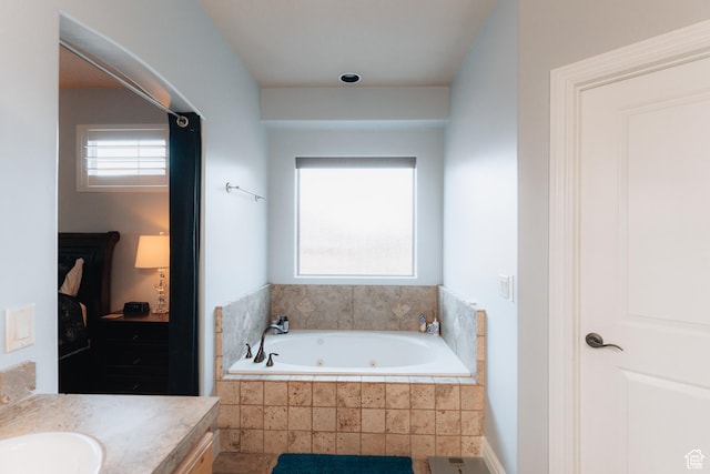 1866 N Matchstick Way, Cedar City, UT 84721 - bathroom with a whirlpool tub and vanity