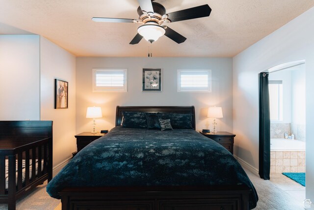 1866 N Matchstick Way, Cedar City, UT 84721 - bedroom with light colored carpet, multiple windows, a ceiling fan, and baseboards