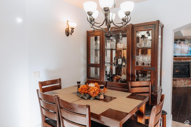 1866 N Matchstick Way, Cedar City, UT 84721 - dining area with a chandelier and wood finished floors
