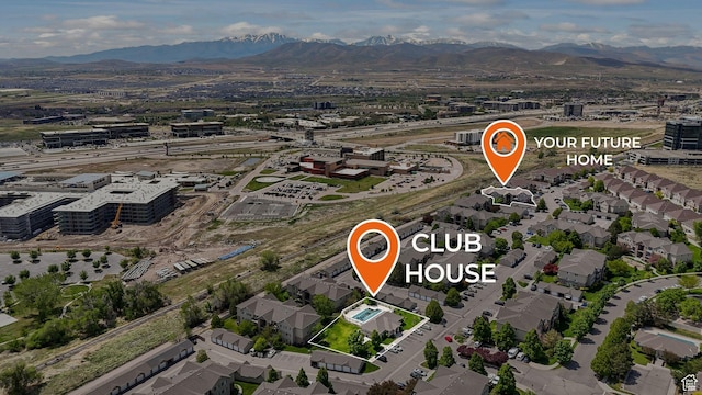 1693 W Westbury Unit D, Lehi, UT 84043 - aerial overview of property's location with a mountain backdrop