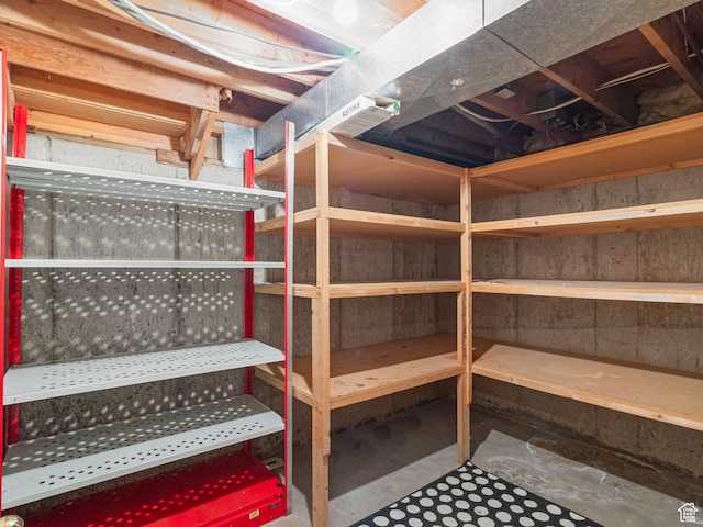 view of storage area
