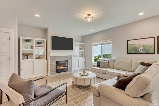 238 E Hillcrest Way N, Salt Lake, UT 84054 - living room with recessed lighting and a fireplace