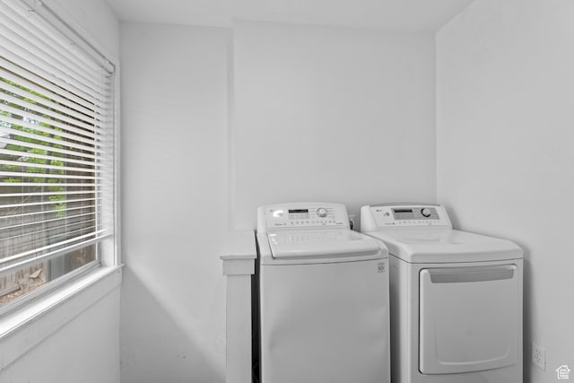 washroom featuring separate washer and dryer