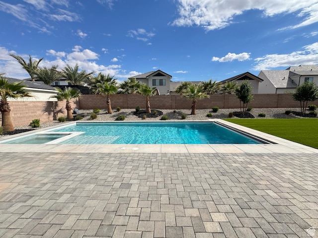 2832 E Stonedale Dr, St George, UT 84790 - view of pool featuring a fenced backyard and a patio area