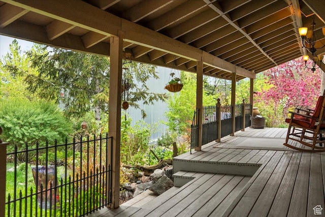 5925 W Highland Dr N, Mountain Green, UT 84050 - wooden terrace featuring fence