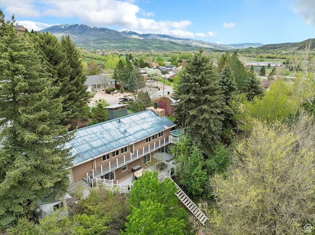 5925 W Highland Dr N, Mountain Green, UT 84050 - view from above of property with a mountainous background