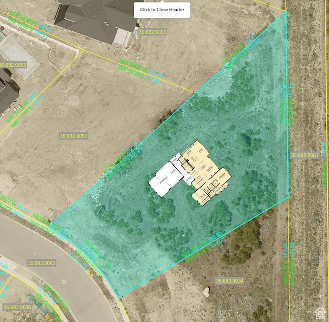 map / location featuring property parcel outlined
