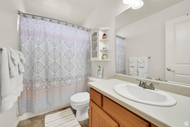 157 W Southwell St, Ogden, UT 84404 - bathroom with toilet, vanity, and a shower with curtain