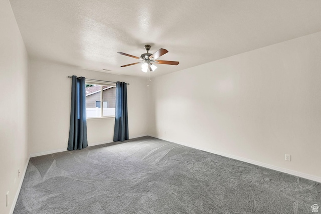 157 W Southwell St, Ogden, UT 84404 - spare room featuring carpet, a ceiling fan, a textured ceiling, and baseboards