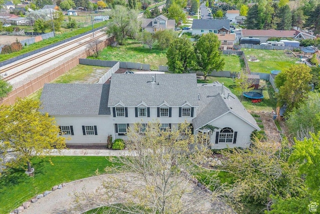 aerial perspective of suburban area
