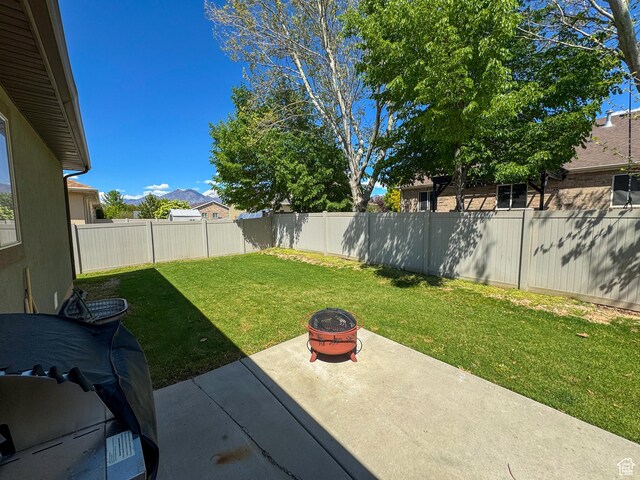 1661 S 1960 E, Spanish Fork, UT 84660 - view of yard with a patio area and an outdoor fire pit