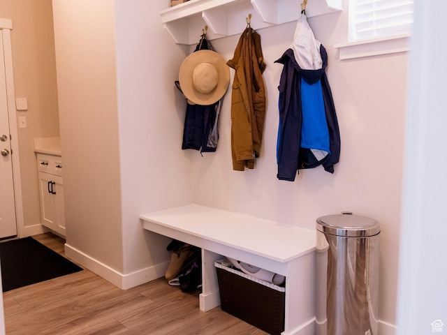 14944 S Beckham Dr W, Herriman, UT 84096 - mudroom featuring light wood-style flooring and baseboards