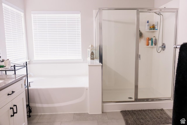 14944 S Beckham Dr W, Herriman, UT 84096 - bathroom featuring a shower stall, a garden tub, and vanity