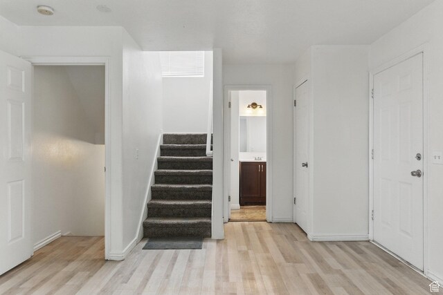 677 E 700 N, Tooele, UT 84074 - staircase with wood finished floors and baseboards