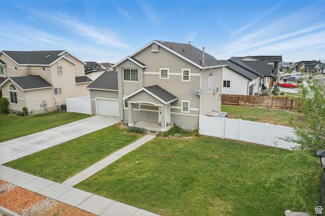 677 E 700 N, Tooele, UT 84074 - traditional-style house featuring a residential view, concrete driveway, stucco siding, a garage, and roof with shingles