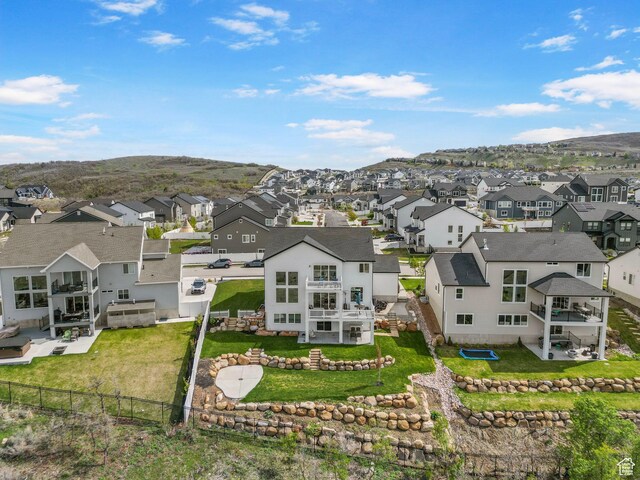 aerial view of residential area