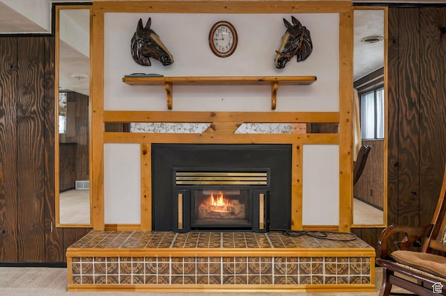 825 W Arapahoe Ave S, Salt Lake City, UT 84104 - detailed view of a lit fireplace